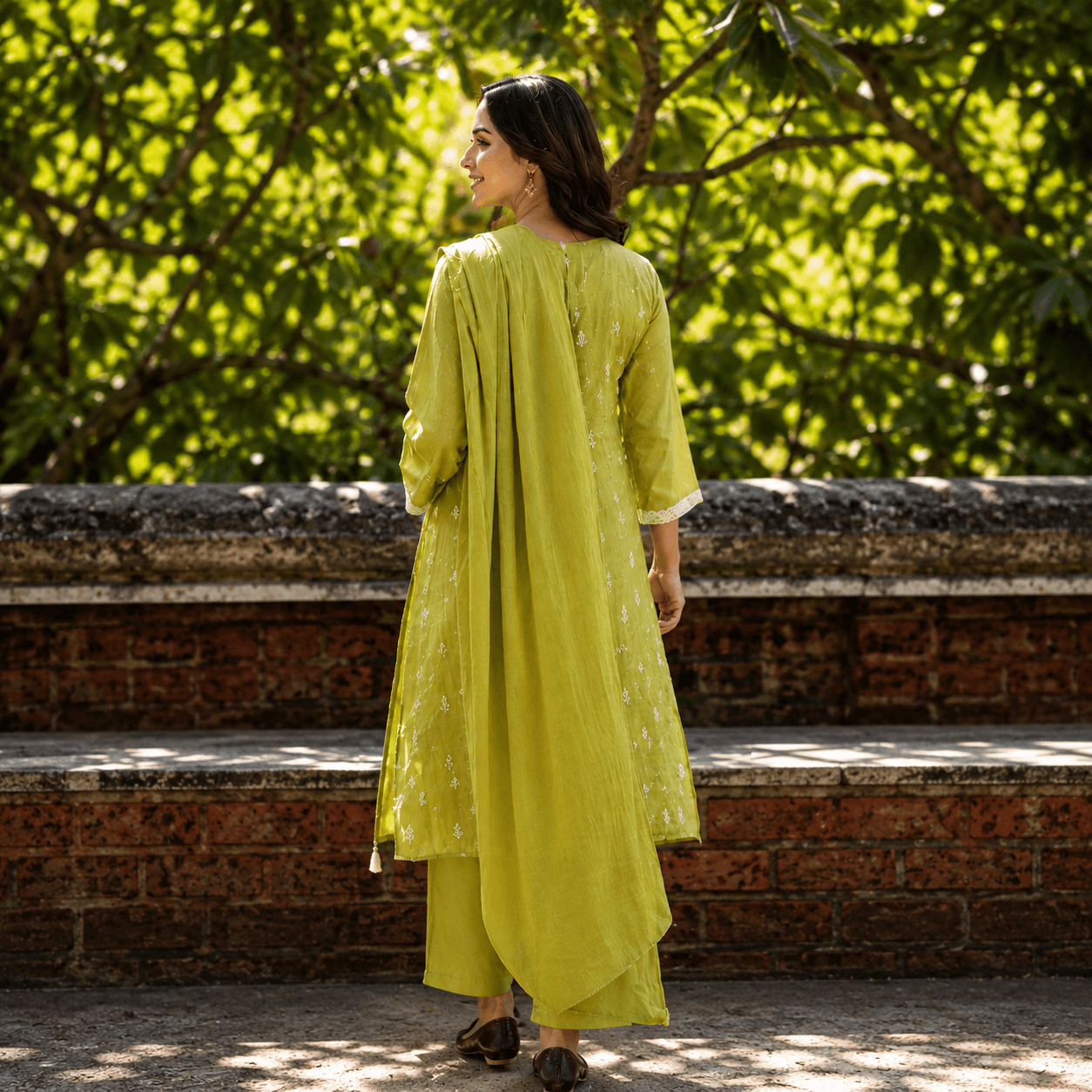 Green Bloom Classic Kurta Set
