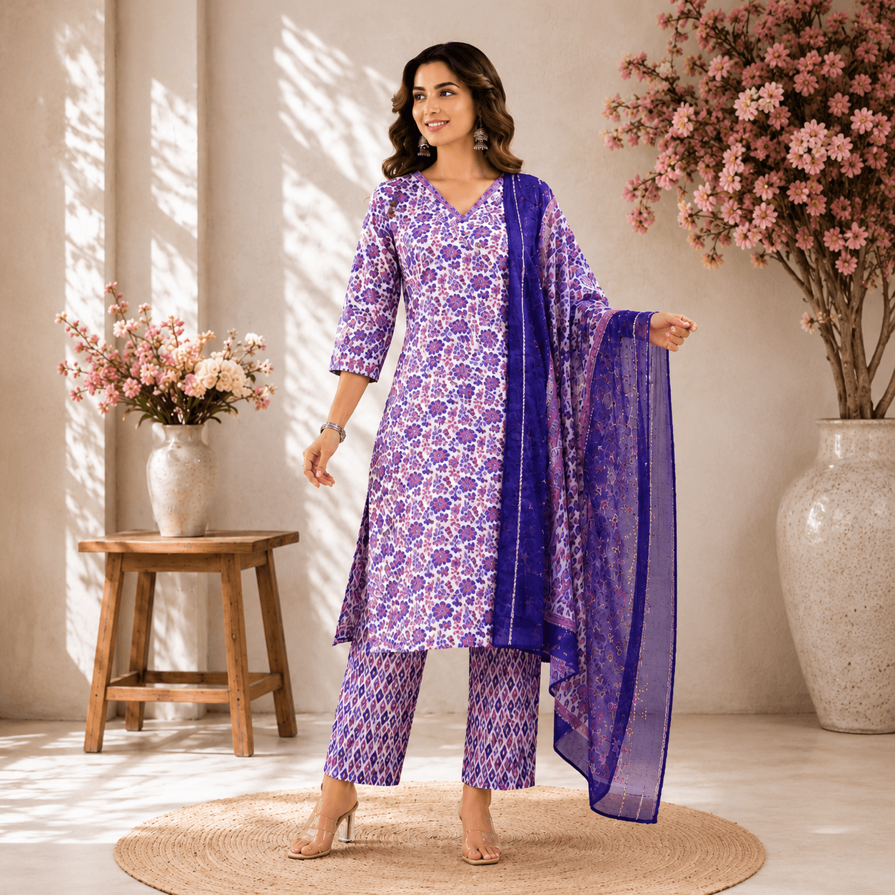 Purple Petal Luxe Kurta Set