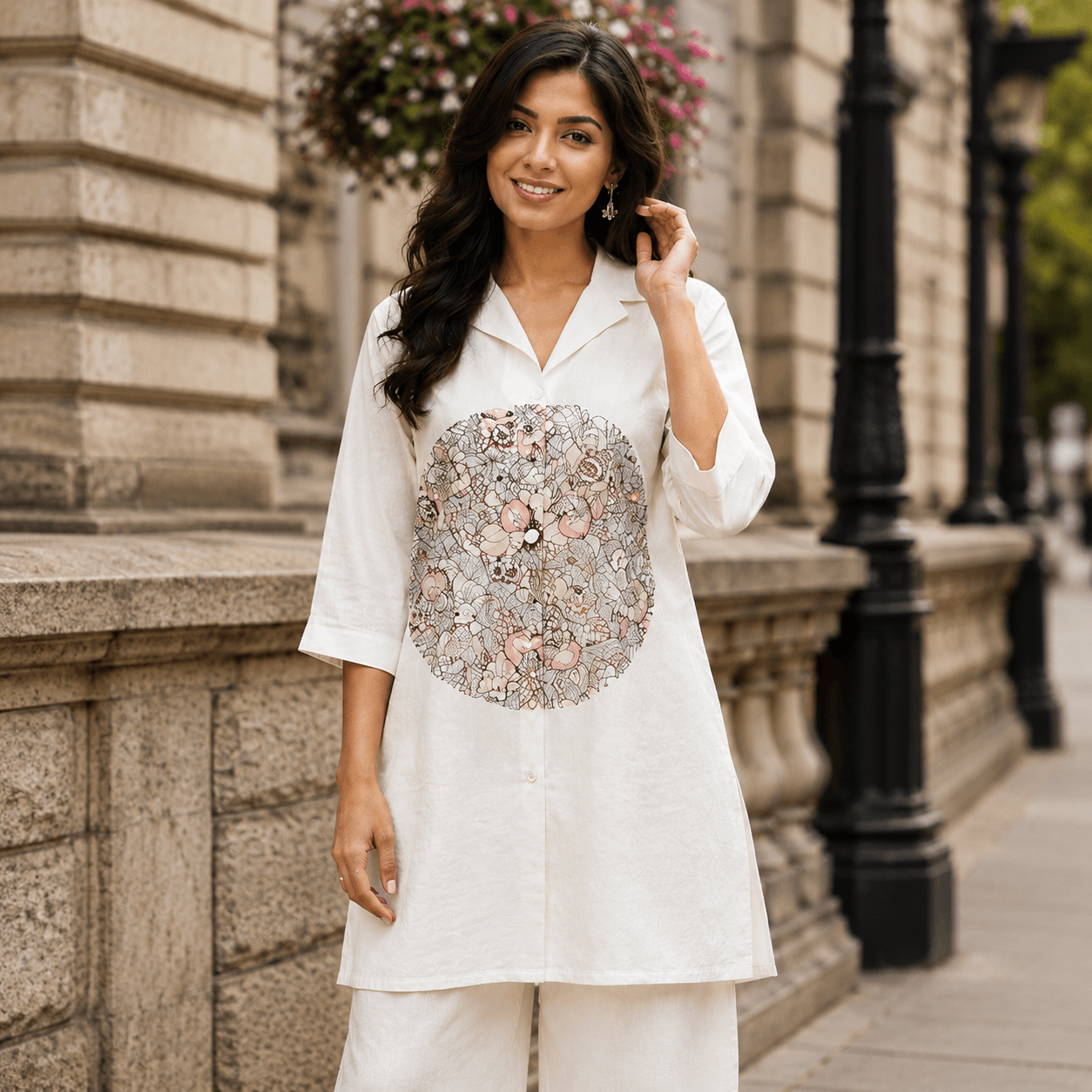 Ivory Majesty Printed Co-Ord Set