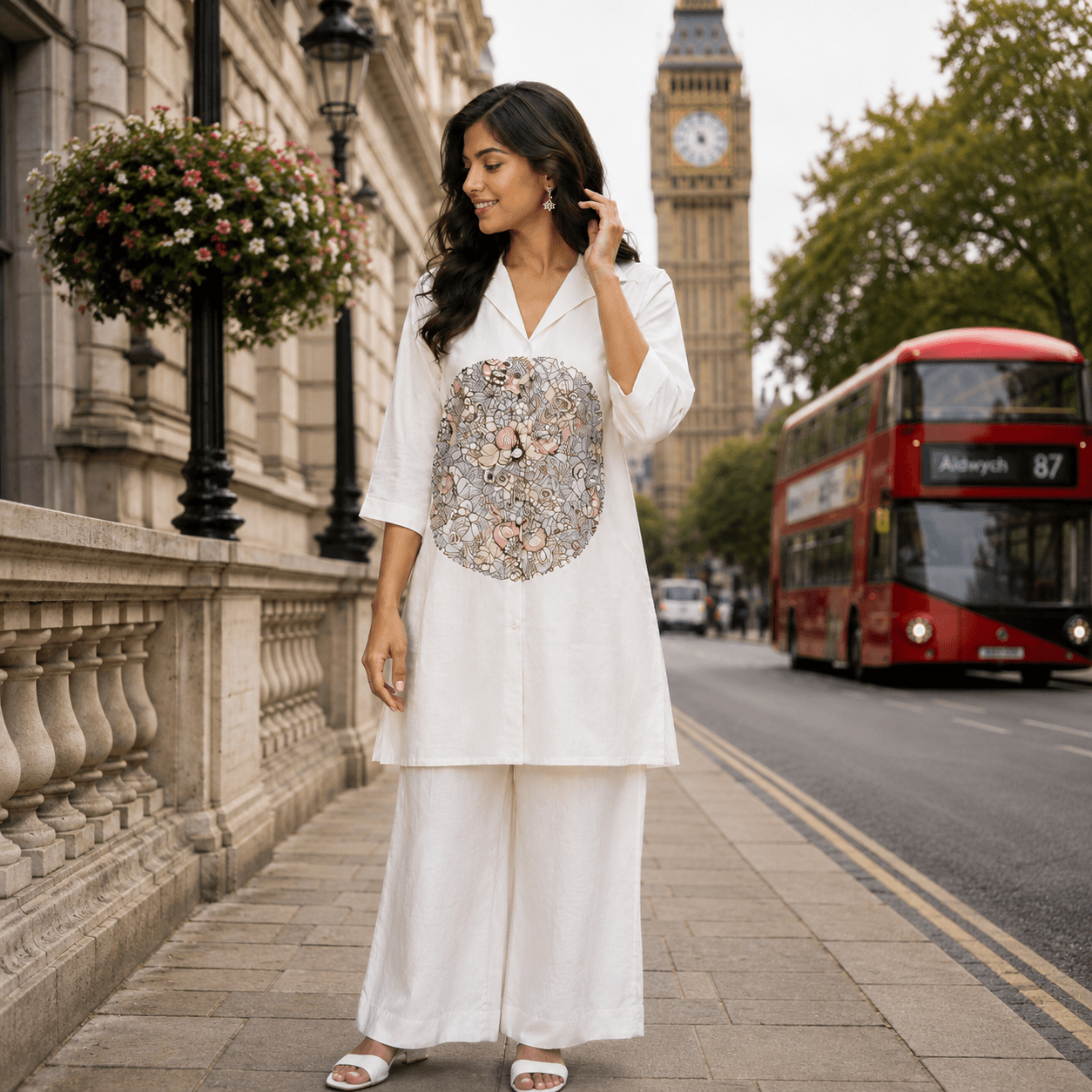 Ivory Majesty Printed Co-Ord Set