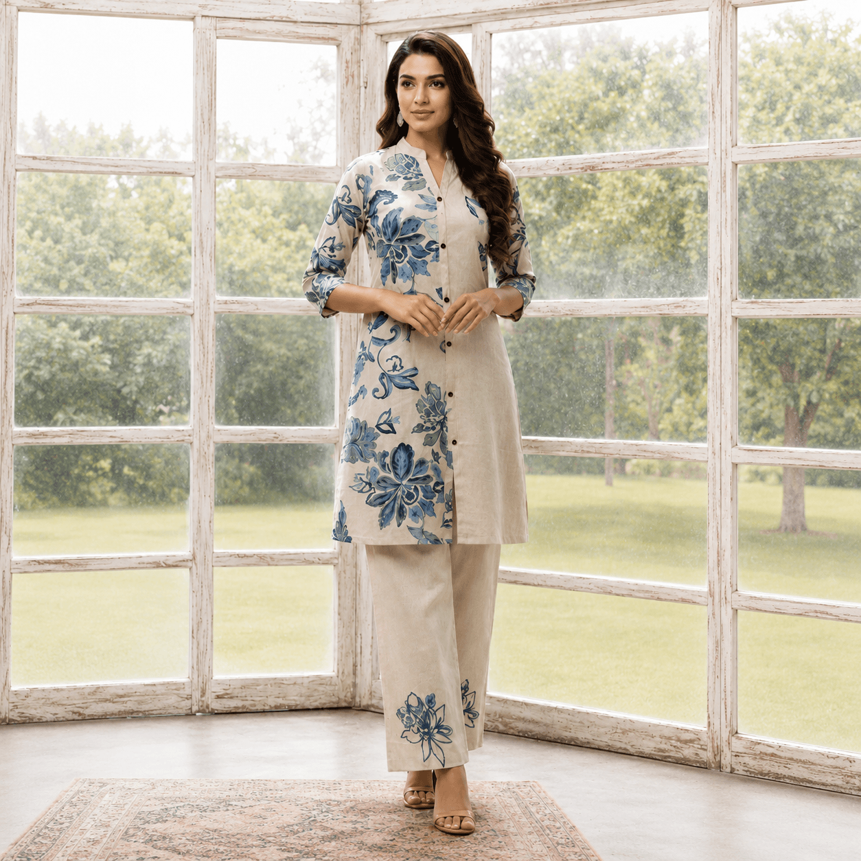 Ivory Blossom Luxe Co-Ord Set