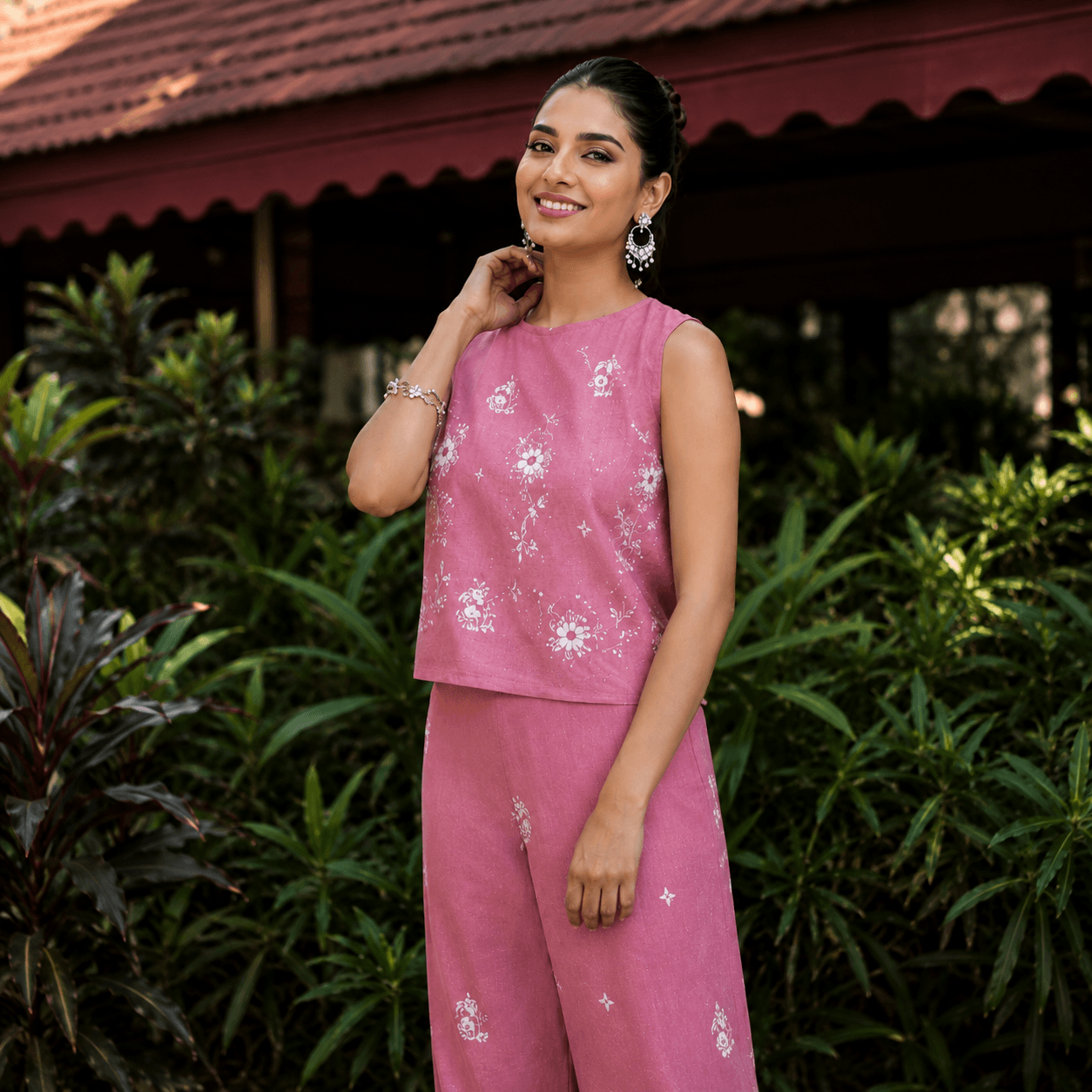 Blush Bloom Embroidered Co-Ord Set