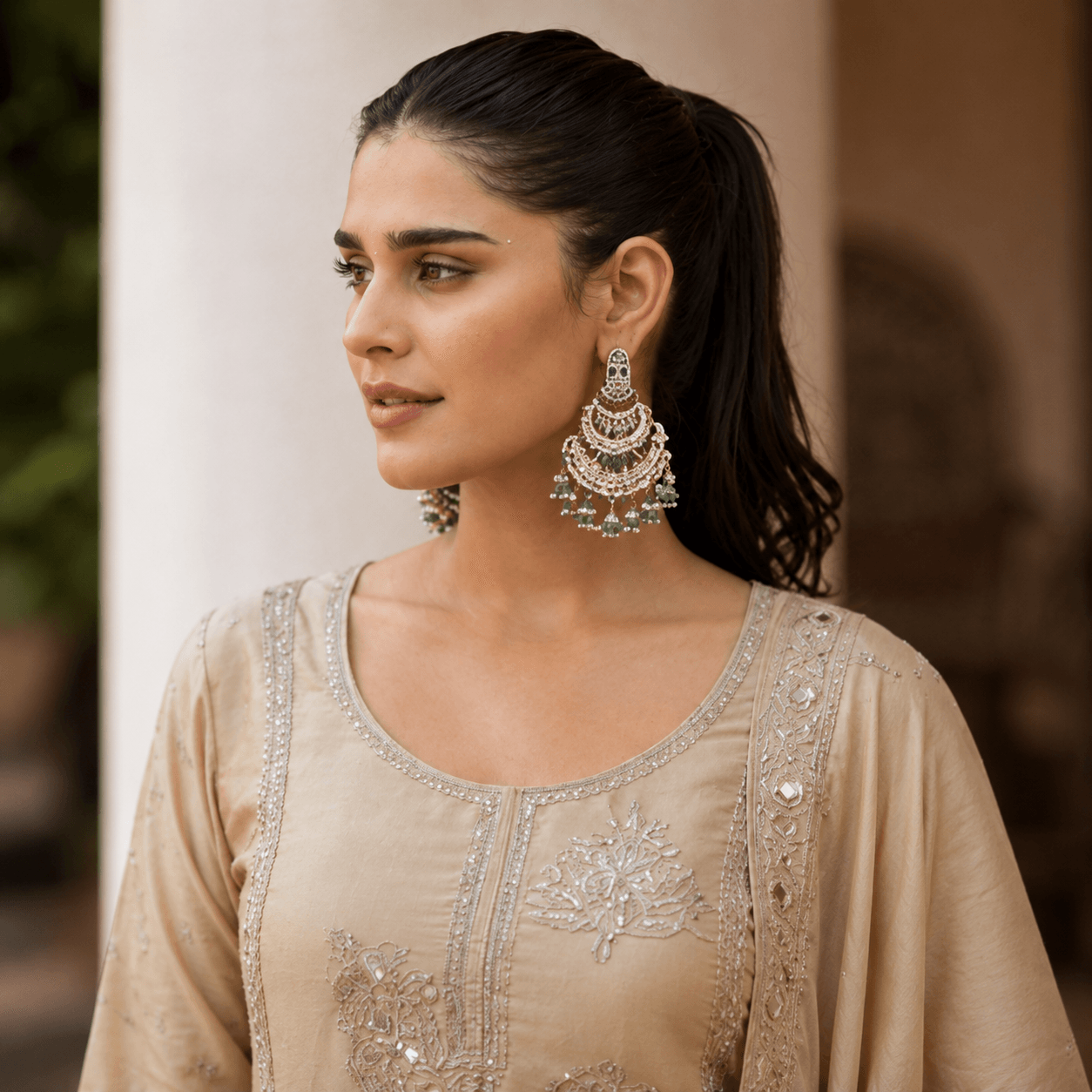 Champagne Noor Sharara Set