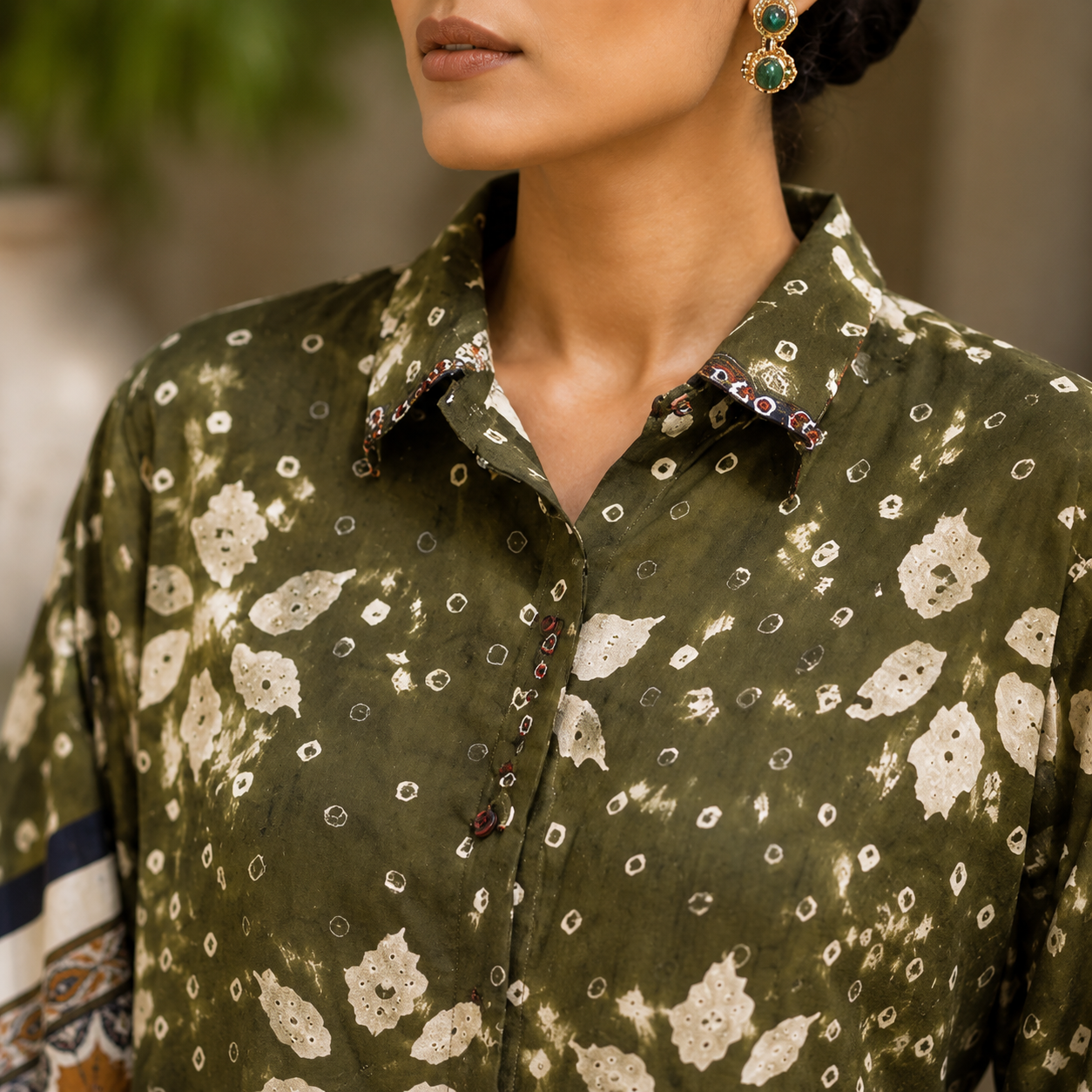 Sage Mosaic Luxe Shirt