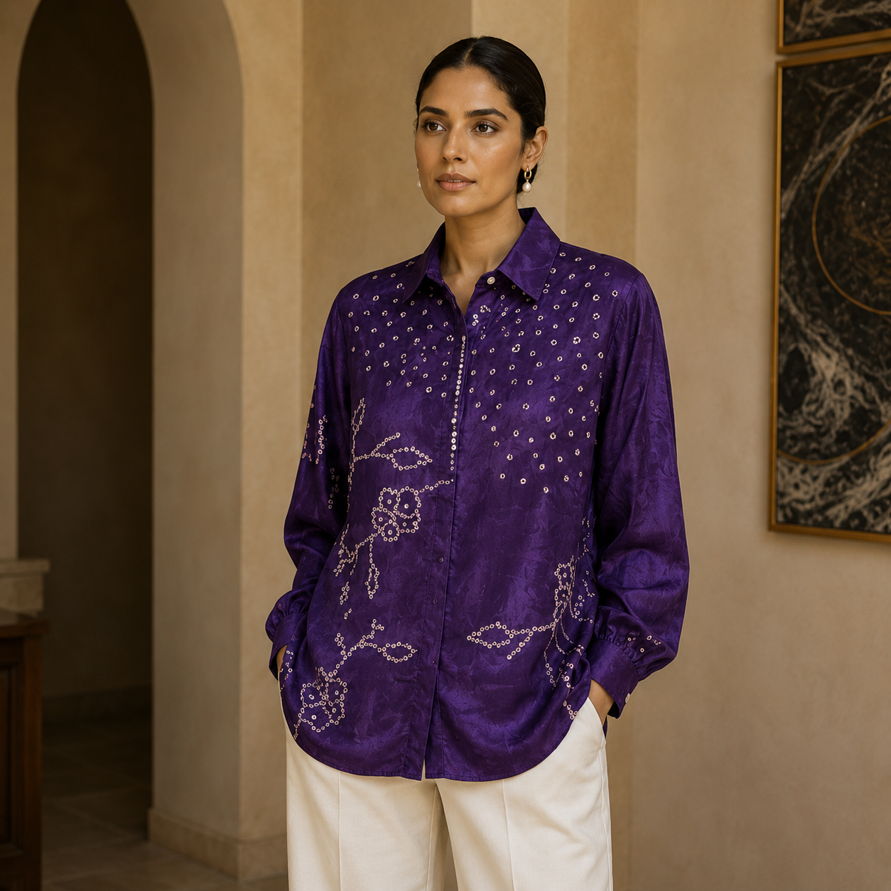 Royal Orchid Luxe Shirt