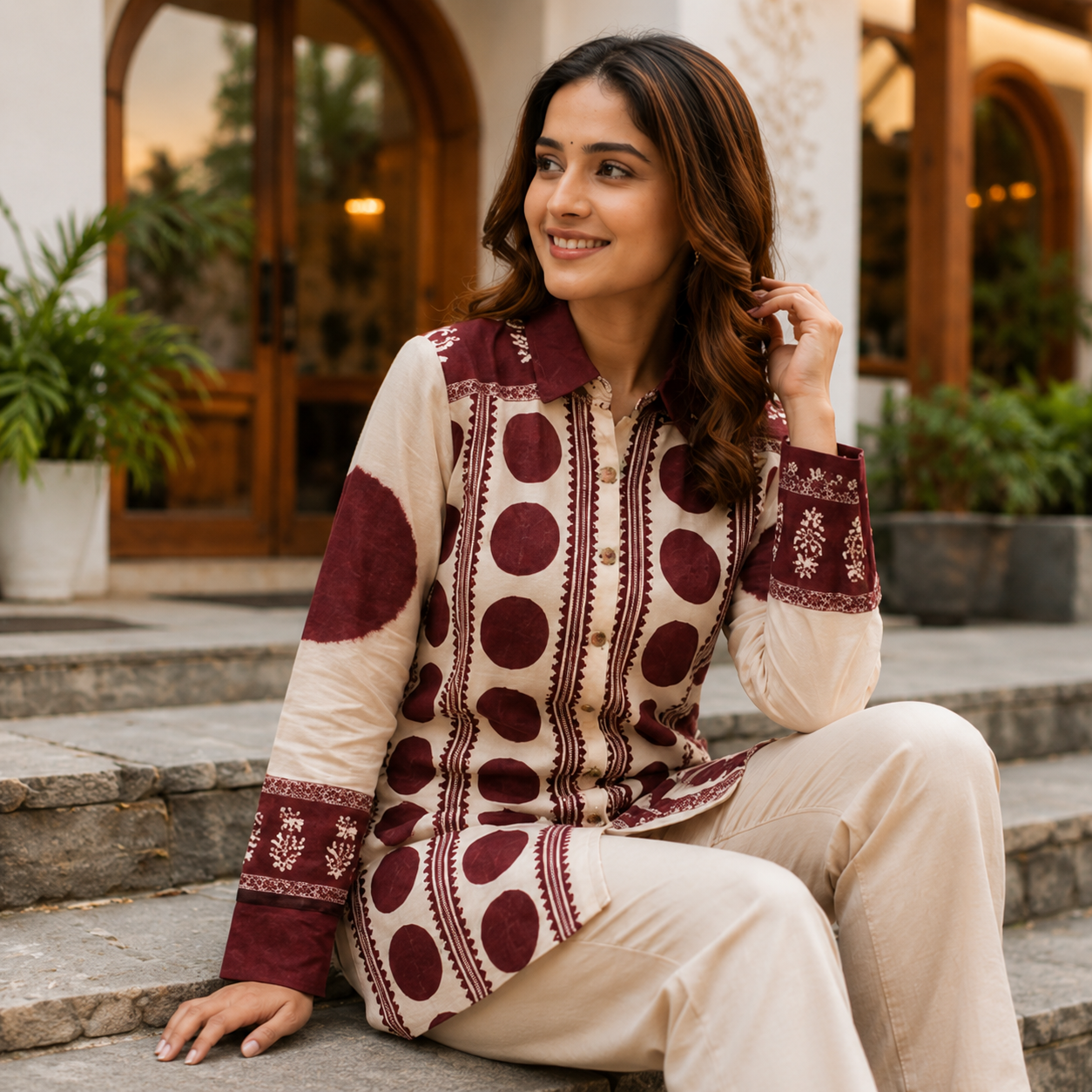 Maroon Muse Shirt