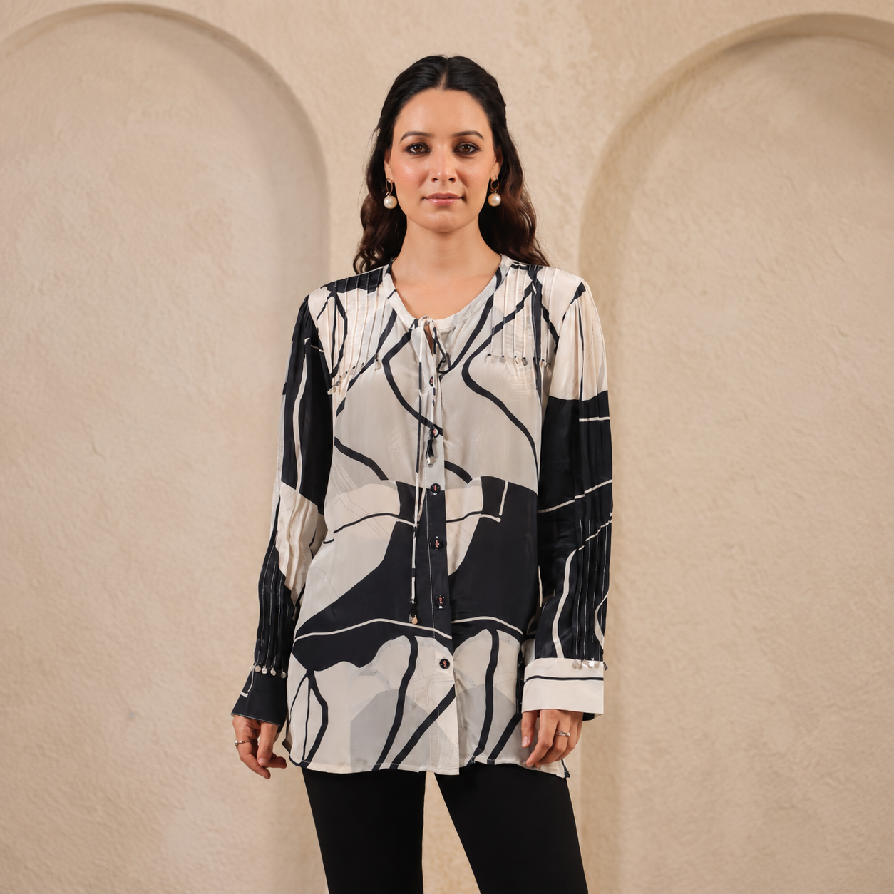 Ivory Noir Luxe Shirt