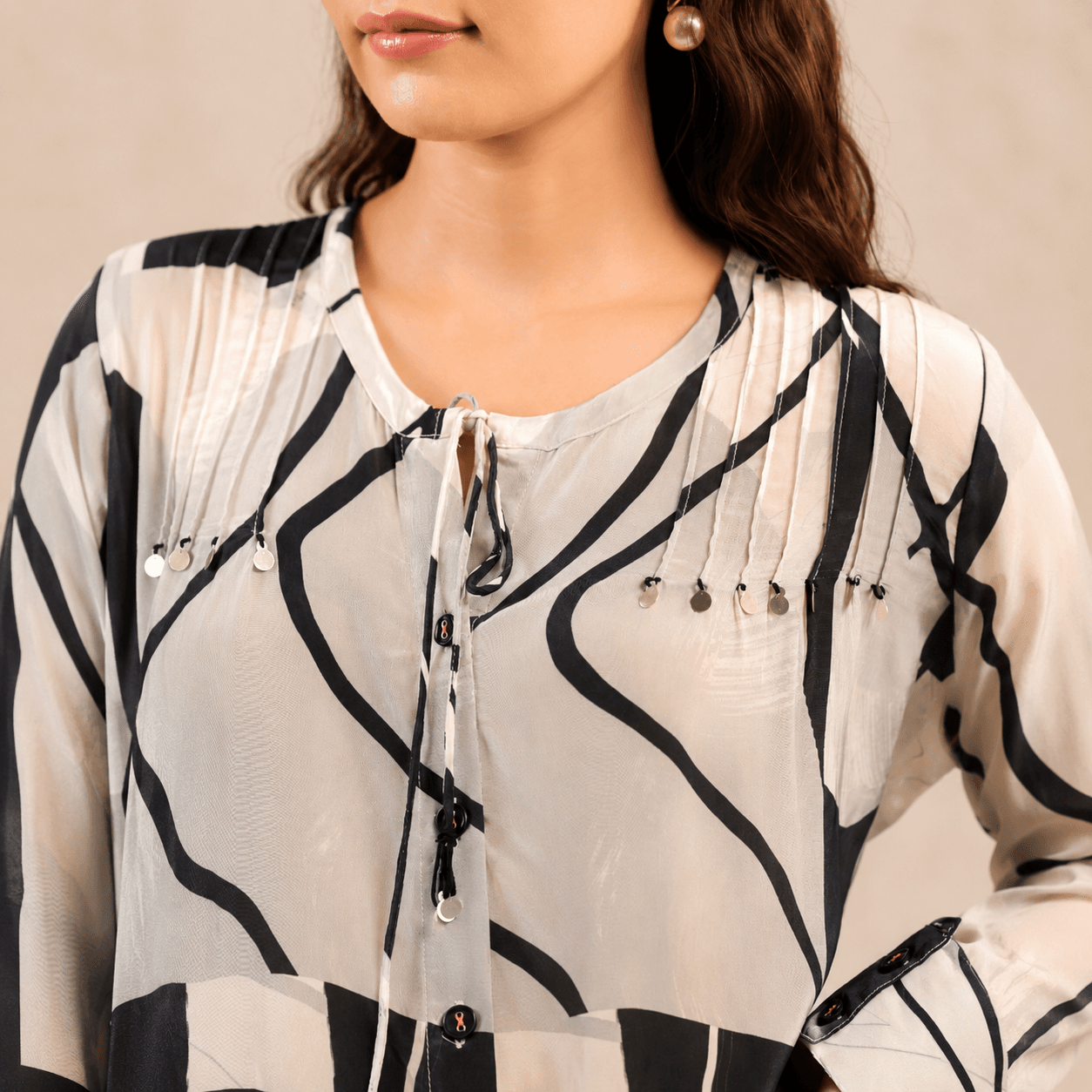 Ivory Noir Luxe Shirt