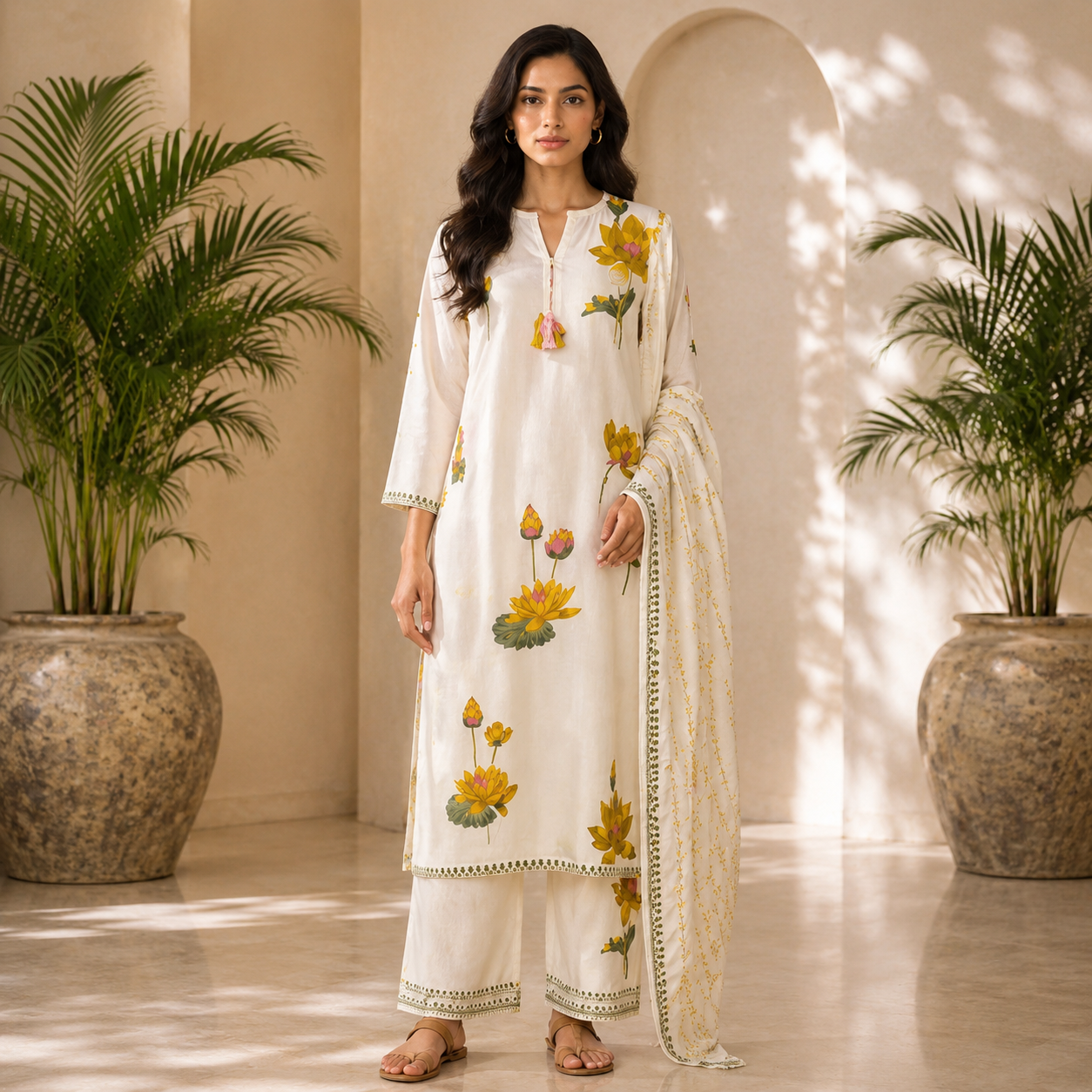 Royal Lotus Bloom Suit Set