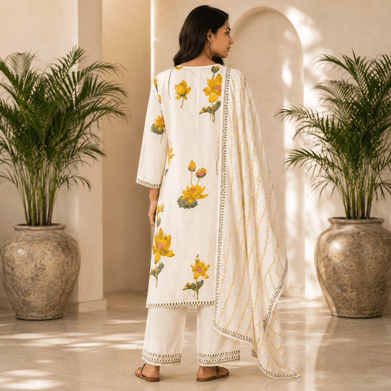 Royal Lotus Bloom Suit Set