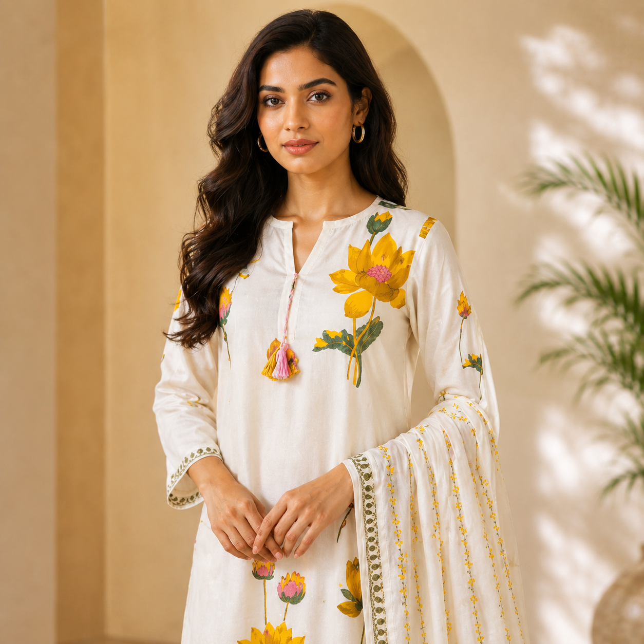 Royal Lotus Bloom Suit Set