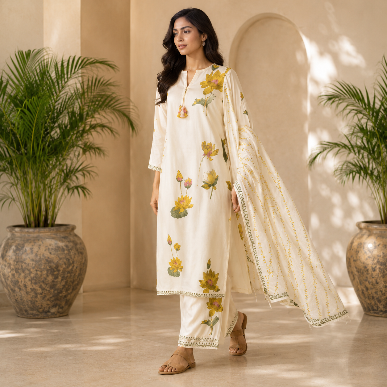 Royal Lotus Bloom Suit Set