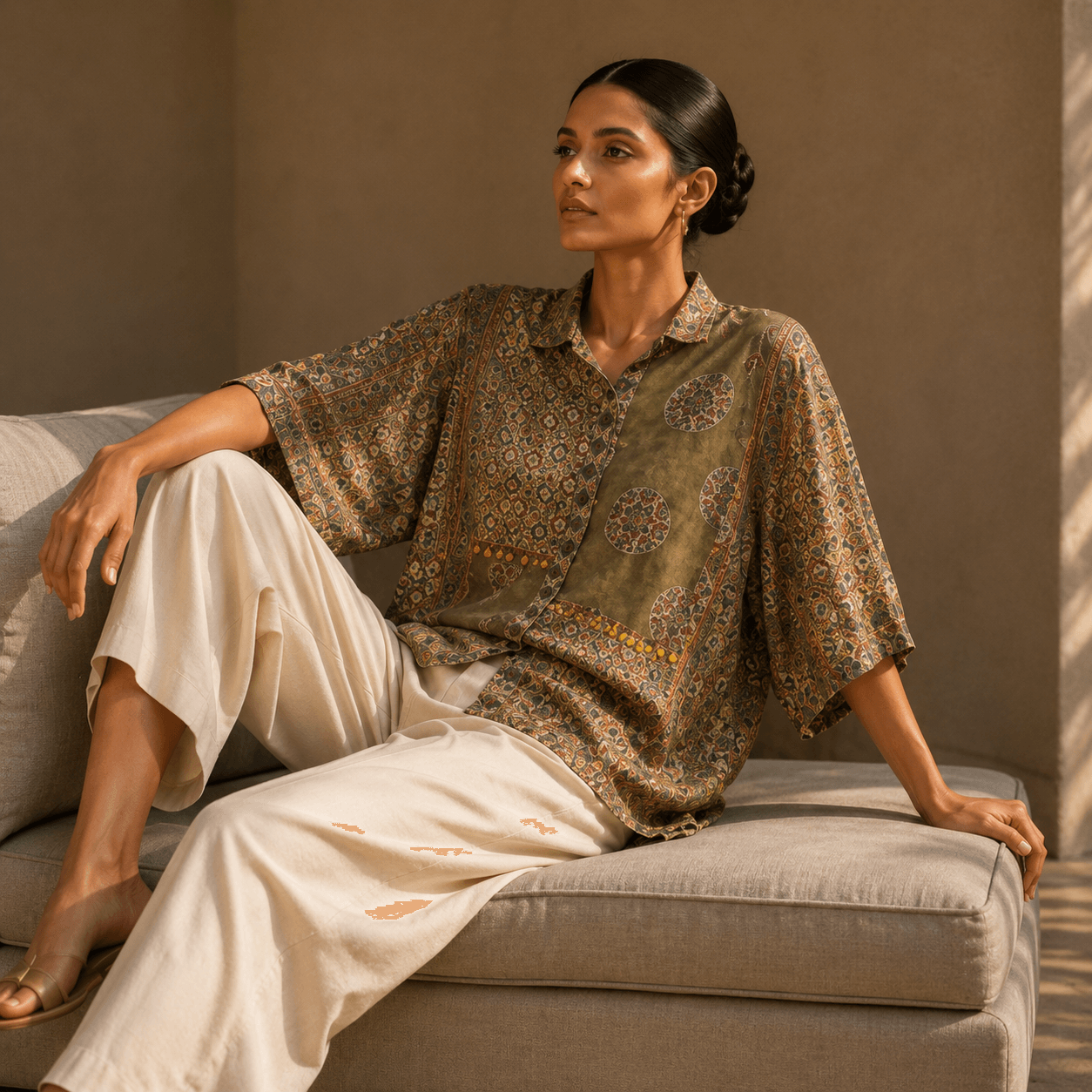 Olive Zareen Heritage Shirt