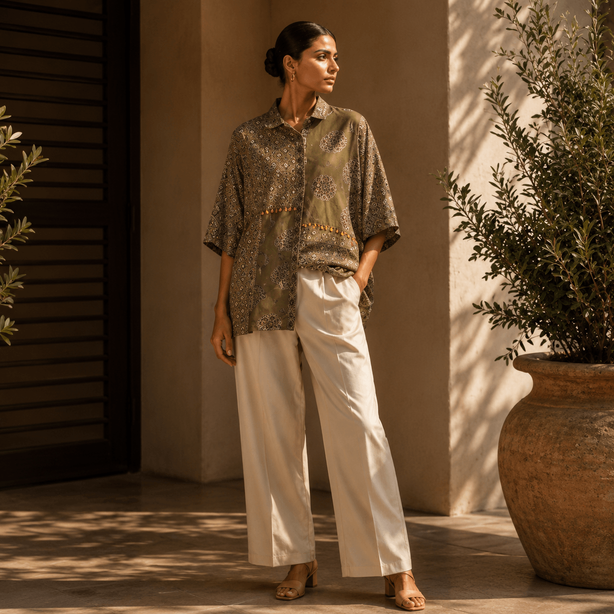 Olive Zareen Heritage Shirt