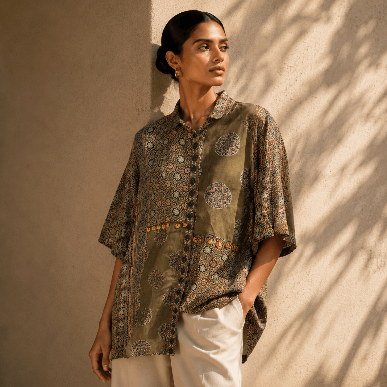Olive Zareen Heritage Shirt