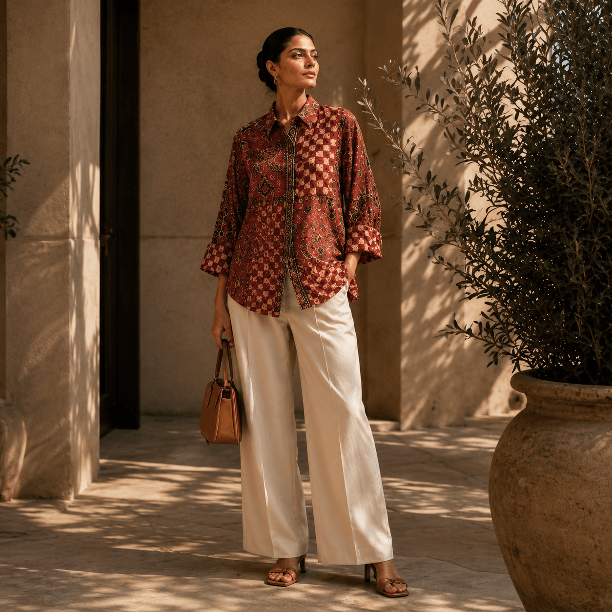 Crimson Zahra Luxe Shirt