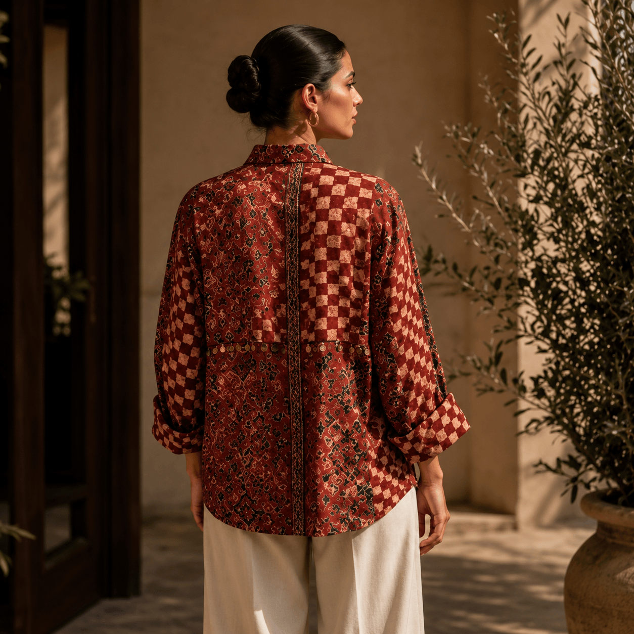 Crimson Zahra Luxe Shirt