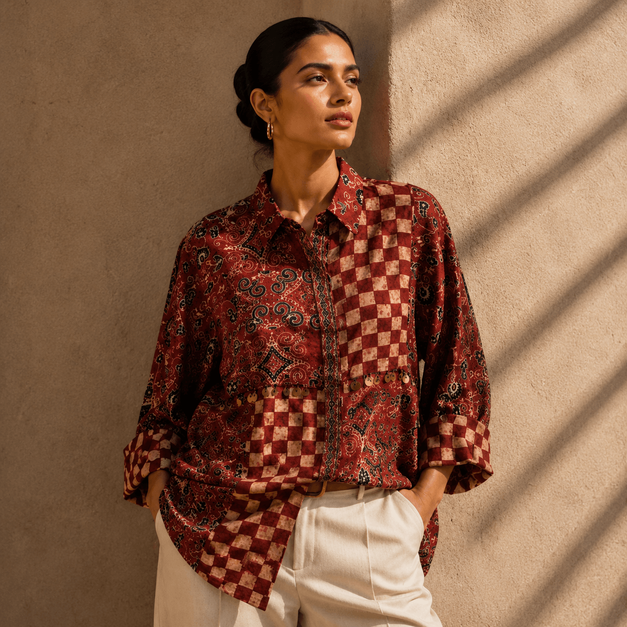 Crimson Zahra Luxe Shirt