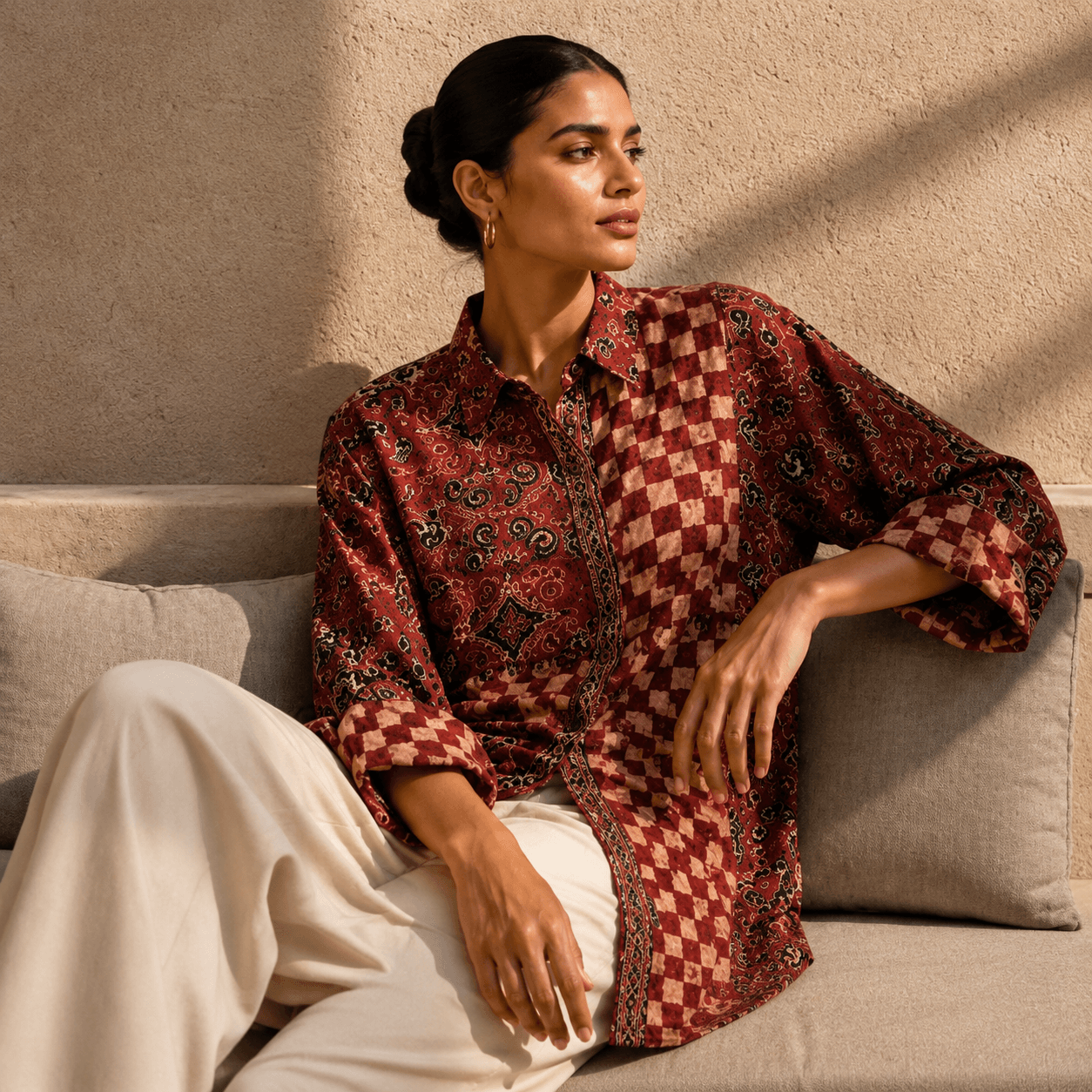 Crimson Zahra Luxe Shirt