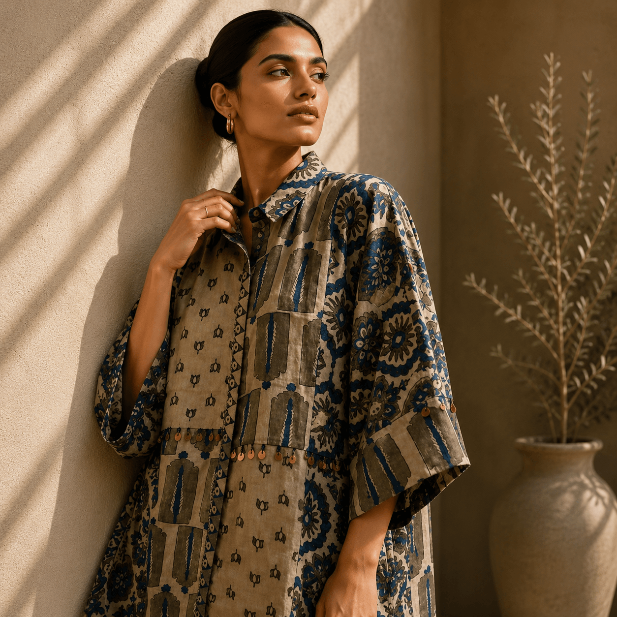 Sapphire Heritage Luxe Statement Shirt