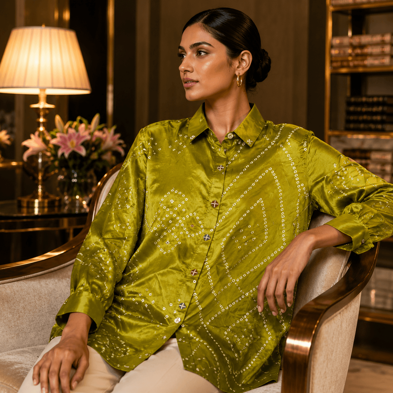 Olive Meher Luxe Shirt