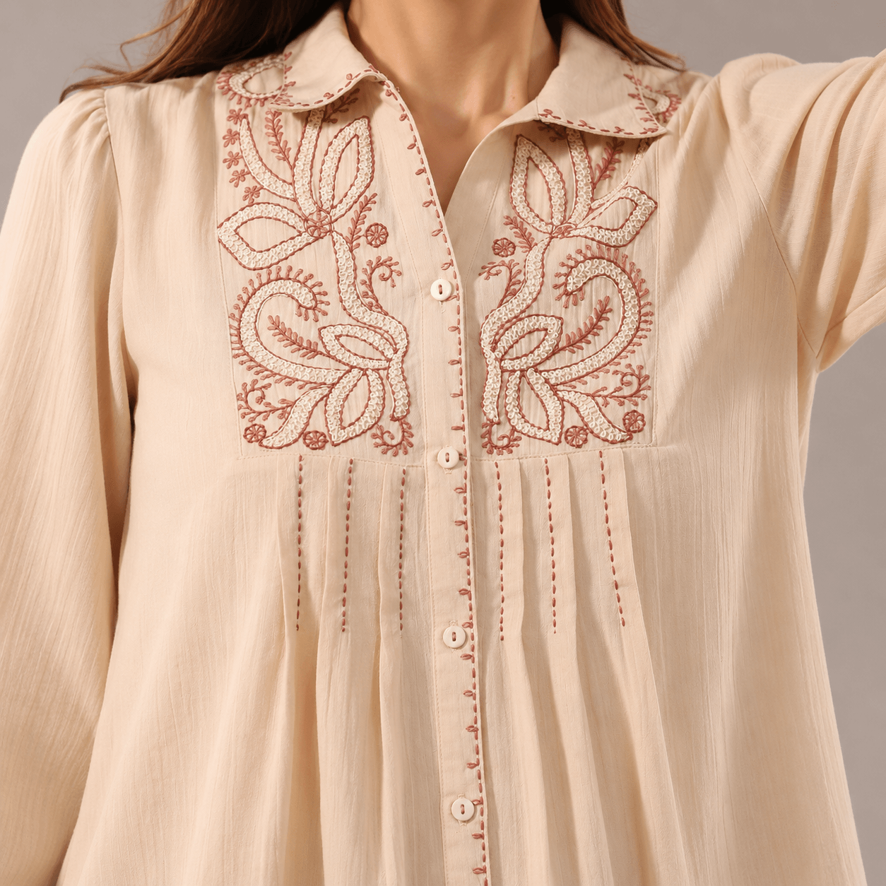Ivory Blossom Luxe Top