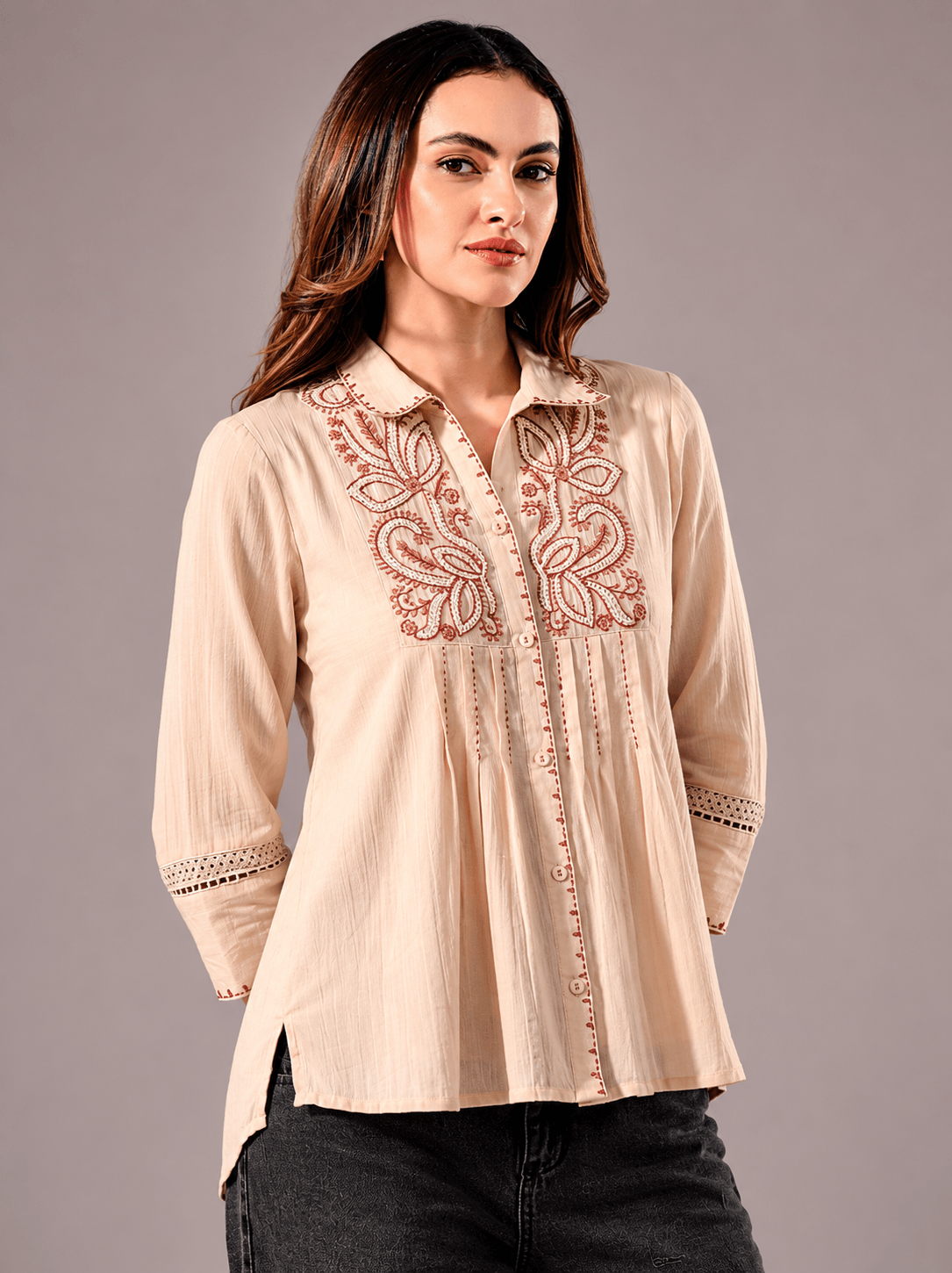 Ivory Blossom Luxe Top