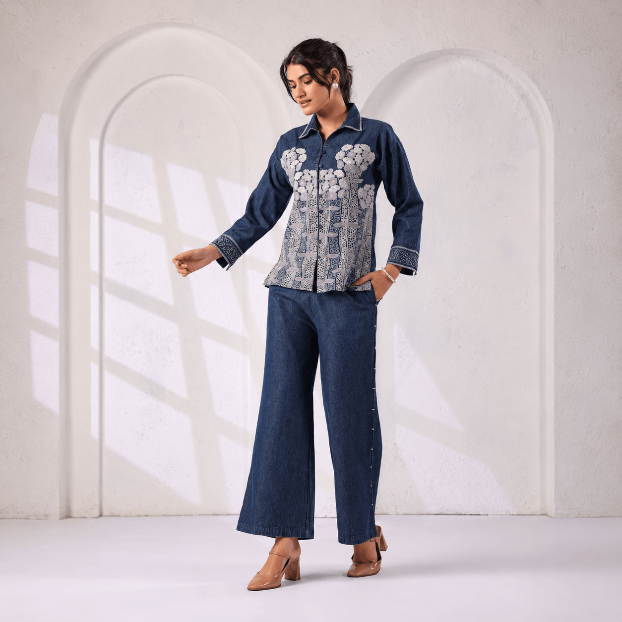 Royal Denim Blossom Set