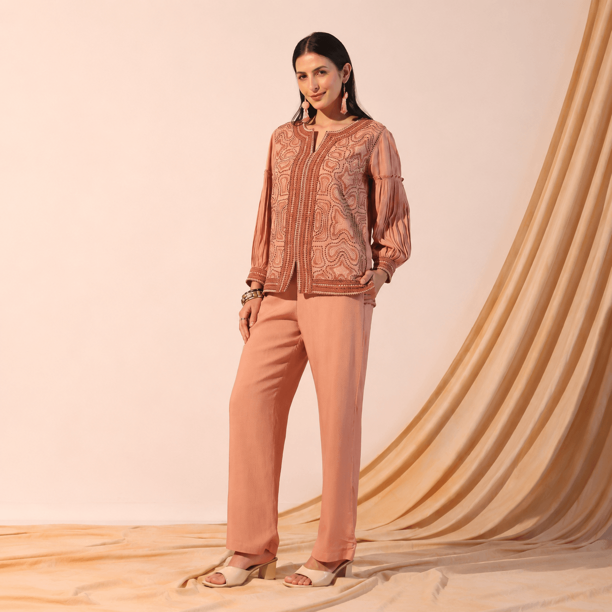 Blush Noor Luxe Co-ord Set