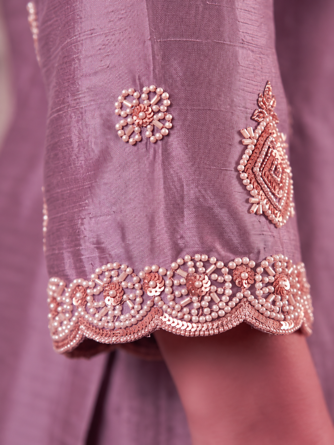 Lavender Grace Embroidered Sharara Set