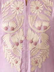 Lavender Grace Embroidered Dupatta Set