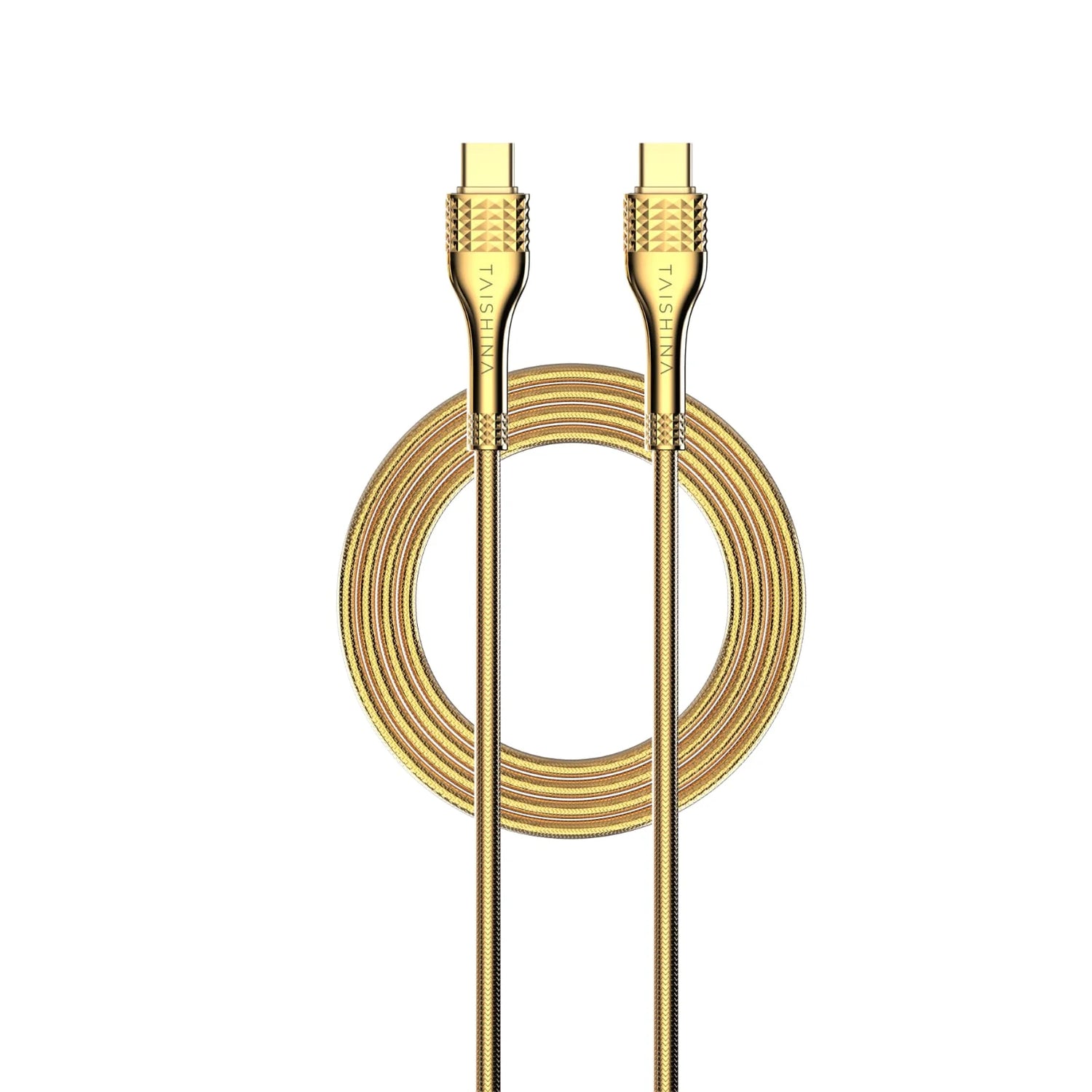 TAISHINA - Premium Gold-Colored USB-C to USB-C charging/data cable