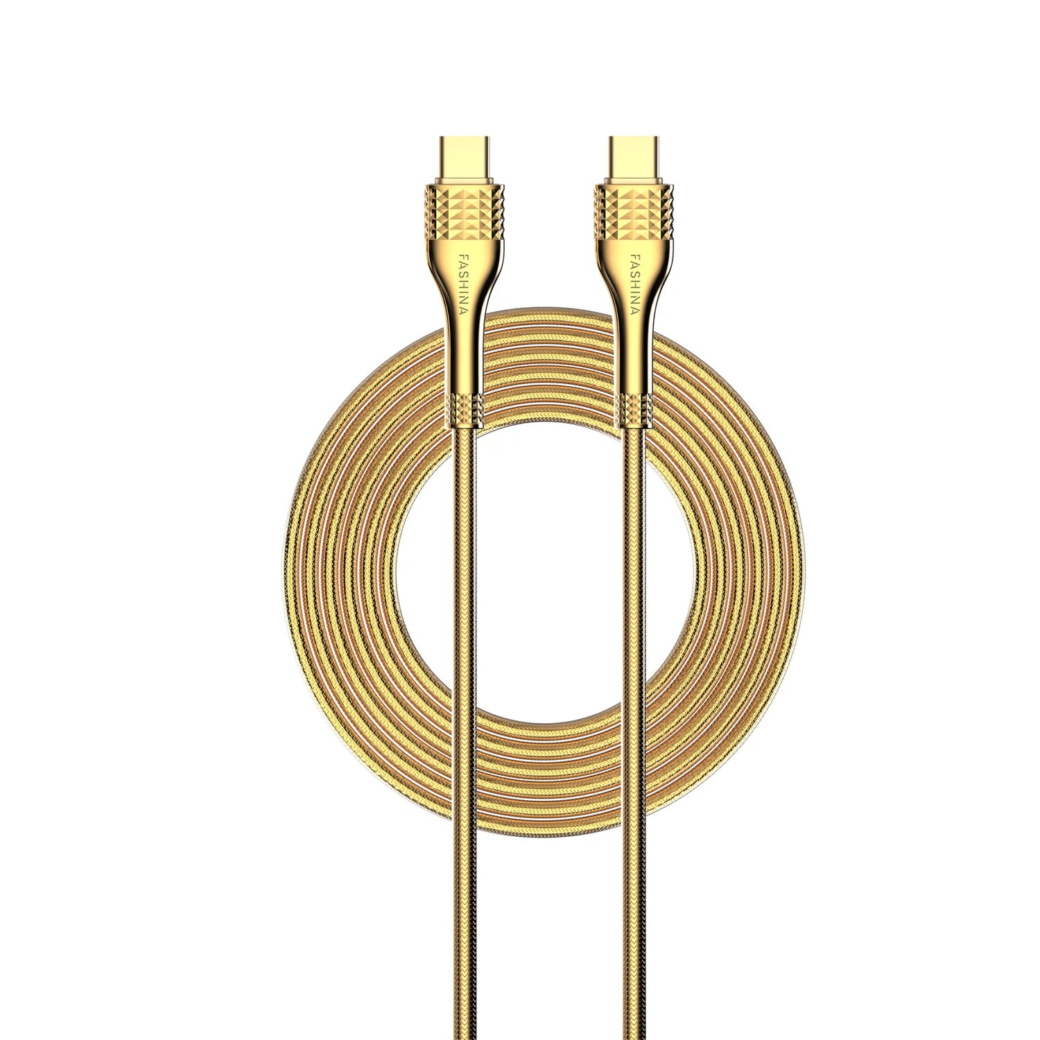 FASHINA - Premium Gold-Colored USB-C to USB-C charging/data cable