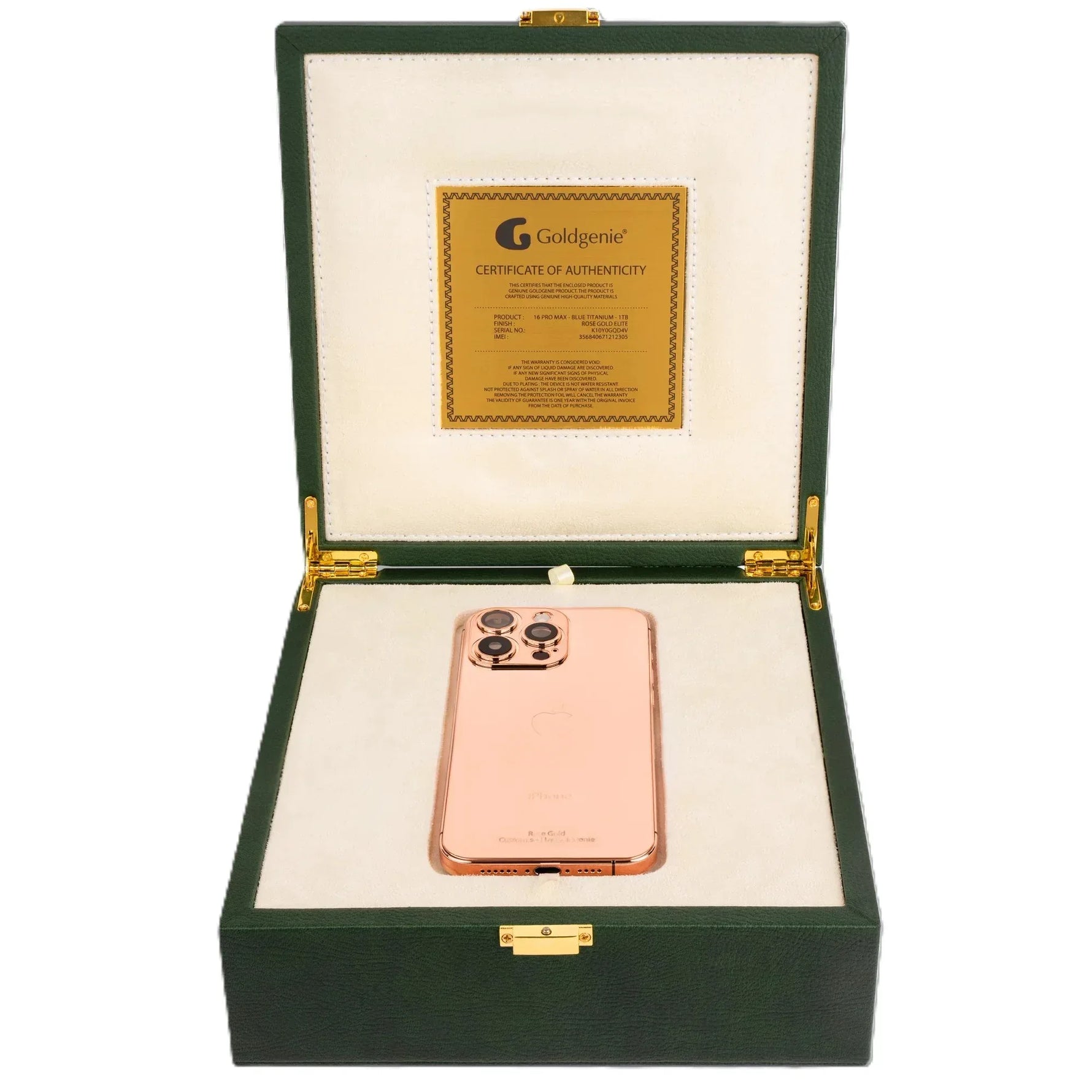 Luxury-Rose-Gold-iPhone-16-Pro-Pro-Max-with-Luxury-Box - Taishina