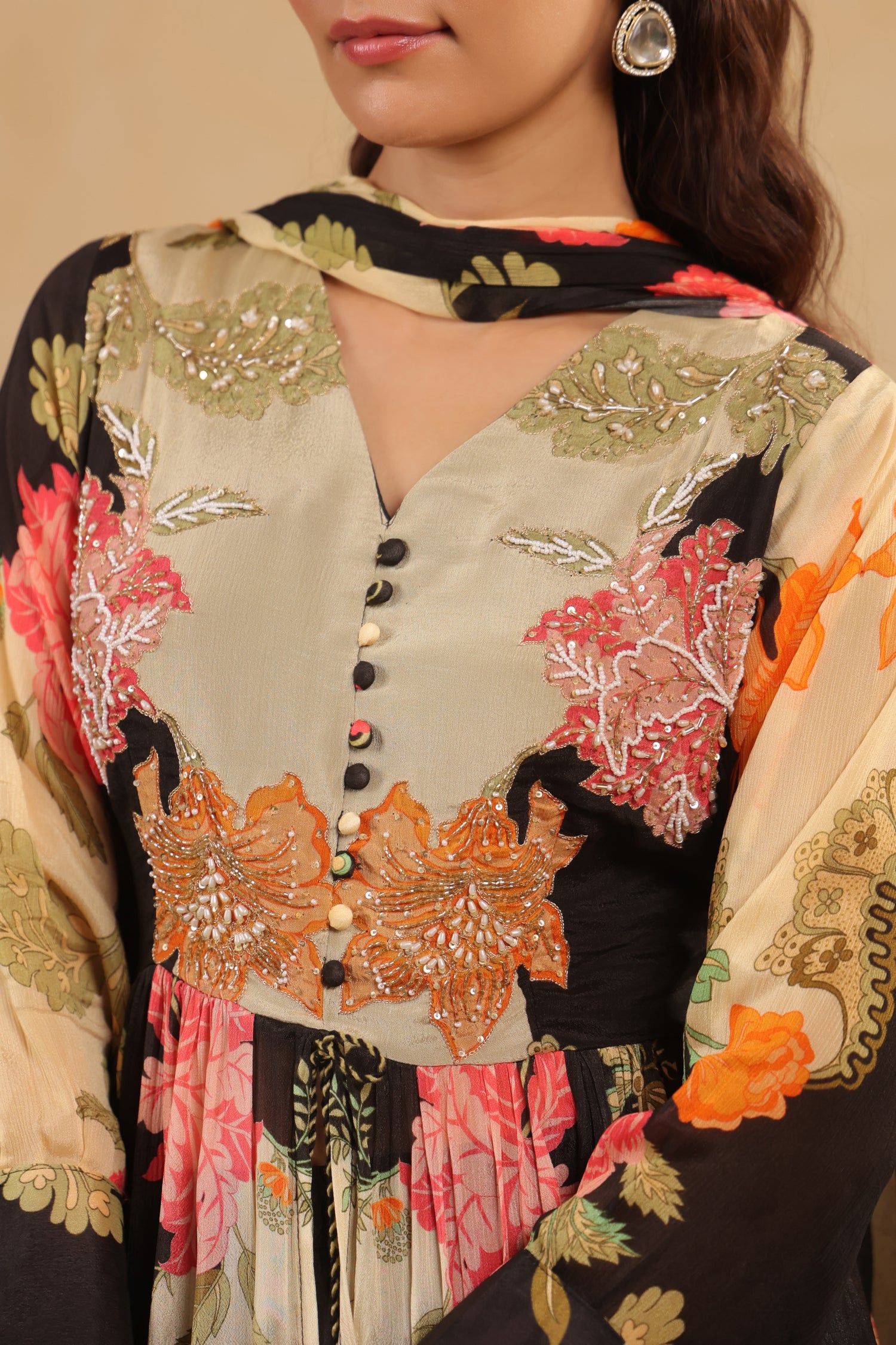 Midnight Bloom Anarkali