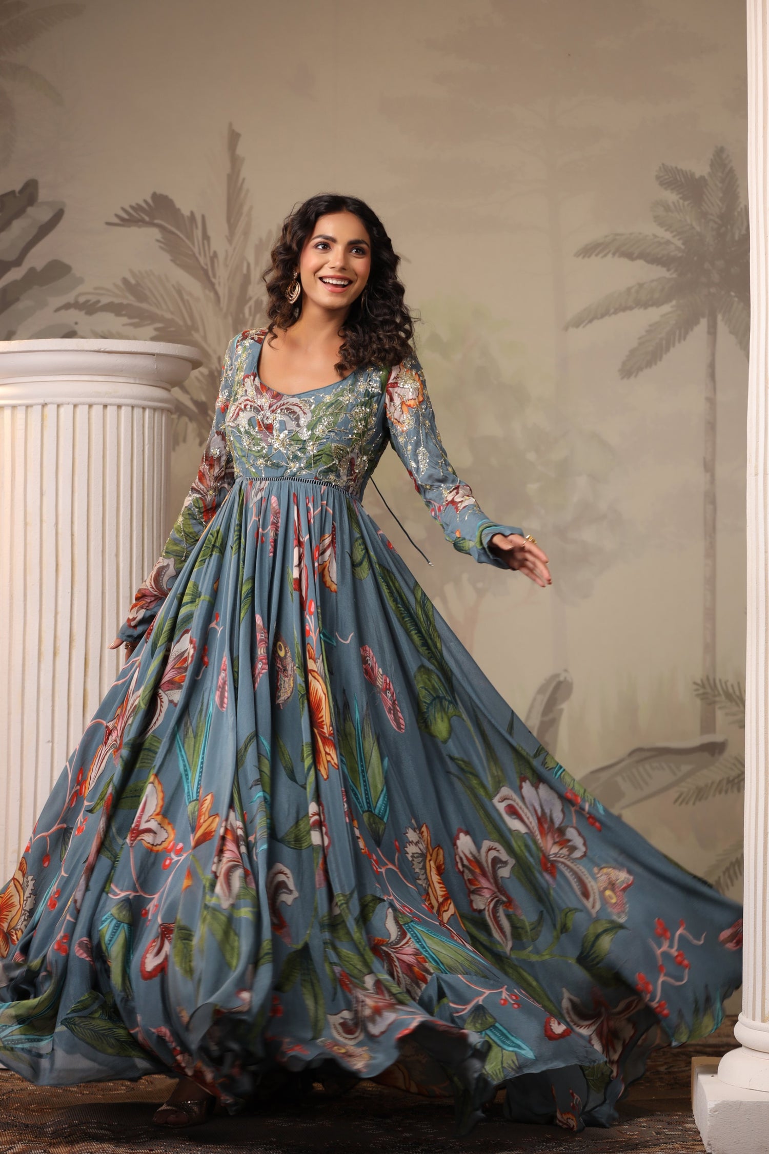 Ocean Garden Anarkali