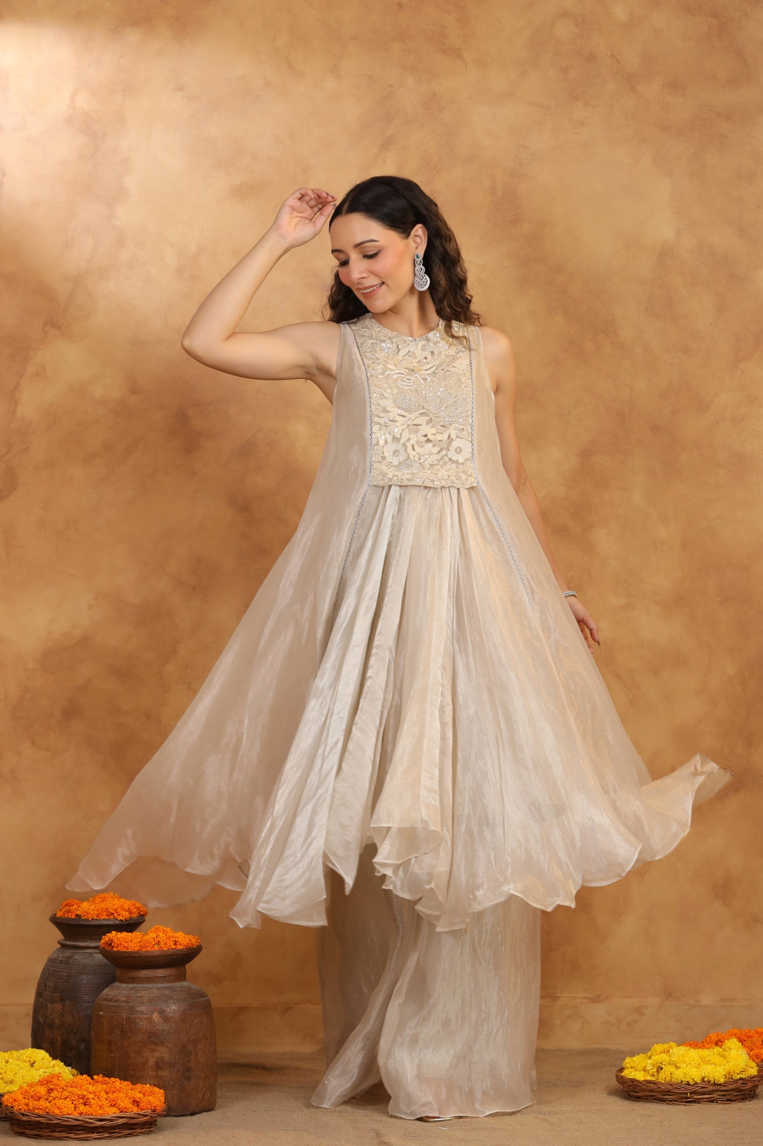 Ivory Grace Anarkali Ensemble