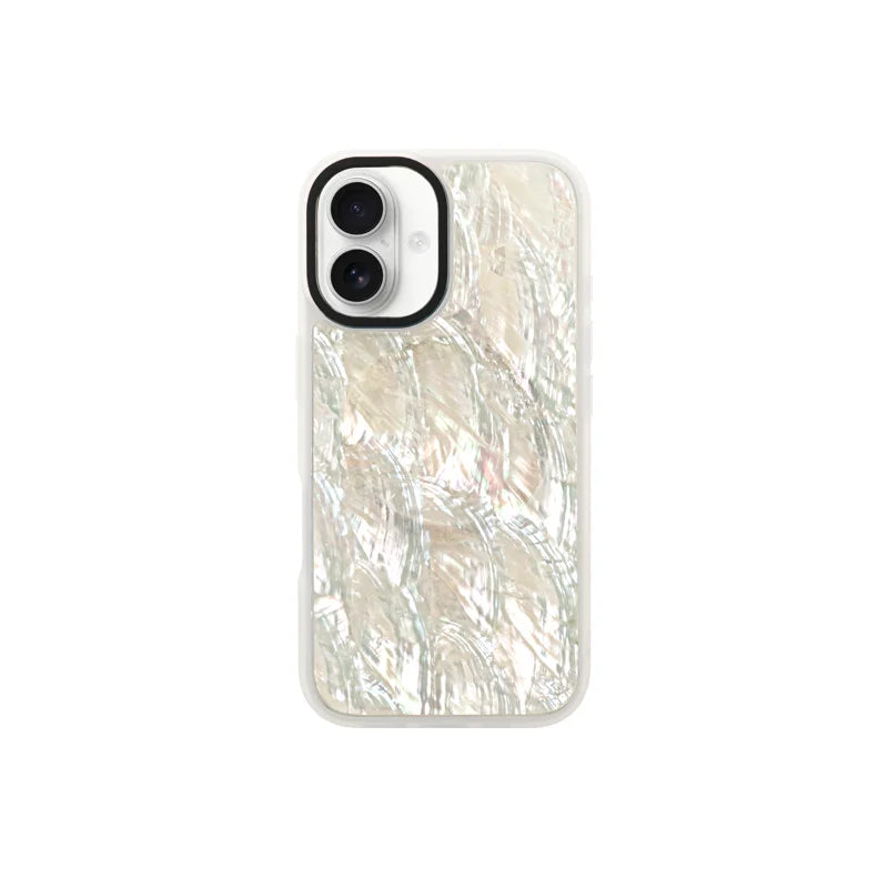 Iphone 16 – Mag Seashell (Mother Of Pearl Encased In Clear Resin)