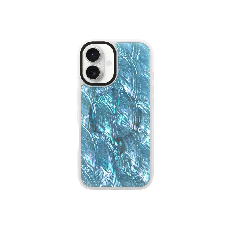 Iphone 16 – Mag Seashell (Mother Of Pearl Encased In Clear Resin)